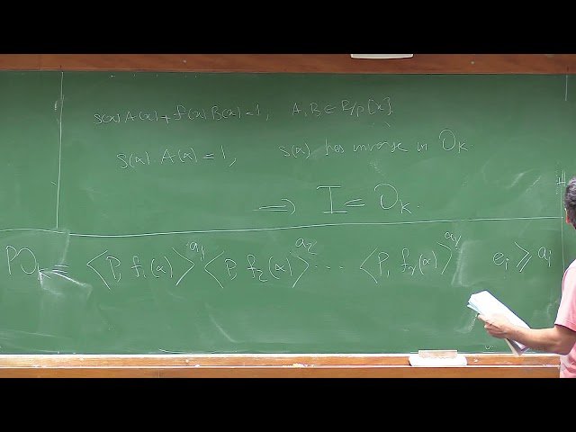 Teoria Algébrica dos Números - Ramificação - Aula 12