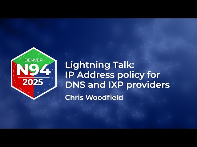 IP Address Policy for DNS and IXP Providers