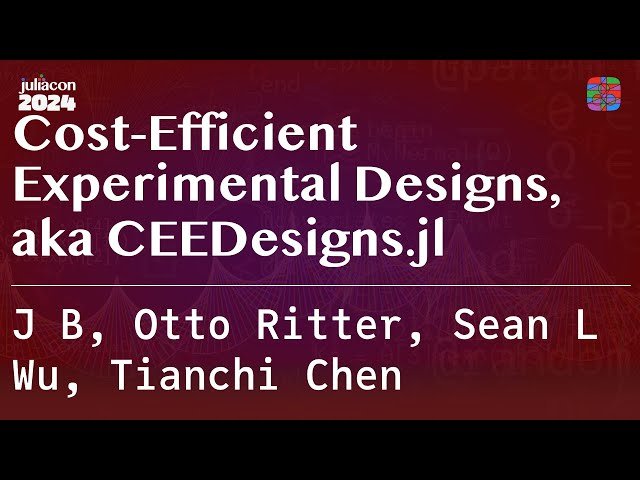 Cost-Efficient Experimental Designs - CEEDesigns.jl