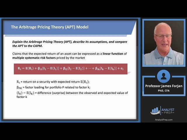 Arbitrage Pricing Theory and Multifactor Models of Risk and Return - FRM Part 1 2025 Book 1 Chapter 6