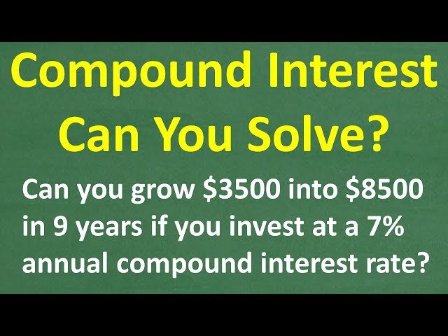 Is 7% Enough to Turn $3,500 Into $8,500 in 9 Years? - The Power of Compounding