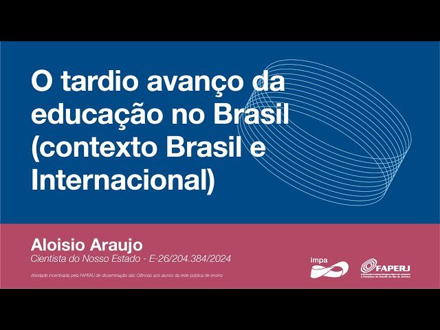 O Tardio Avanço da Educação no Brasil - Contexto Brasil e Internacional