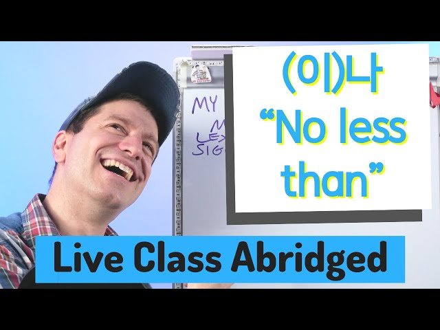 (이)나 "No Less Than" - Korean Grammar Live Class Abridged
