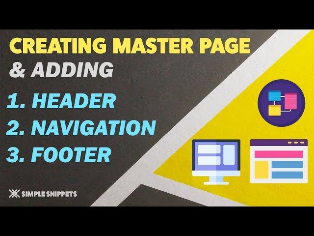 Creating Master Page in ASP.NET - Adding Navigation Menu and Footer