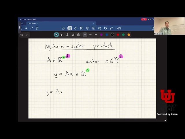 Linear Algebra Review Part 1 - Vectors, Matrices, and Multiplication - Lecture 8