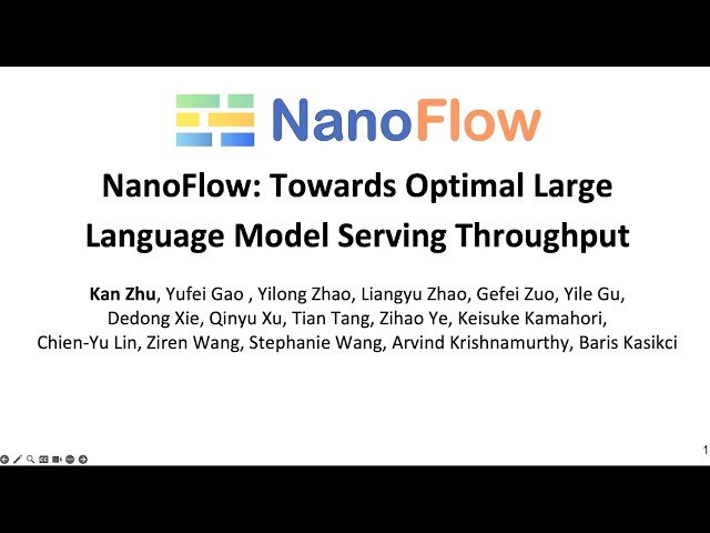 NanoFlow - Towards Optimal Large Language Model Serving Throughput