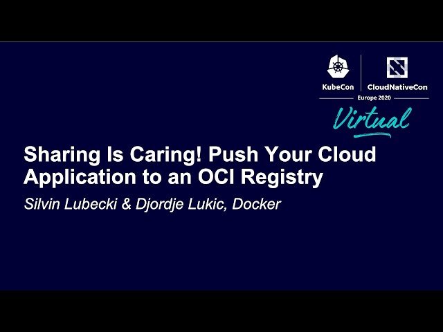 Sharing Is Caring! Push Your Cloud Application to an OCI Registry