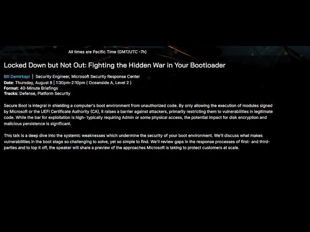 Locked Down but Not Out - Fighting the Hidden War in Your Bootloader