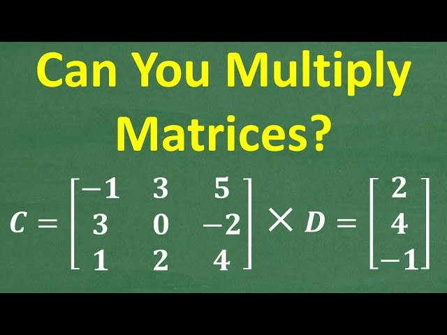Free Video: Matrix Multiplication - How to Multiply Matrices and Not ...