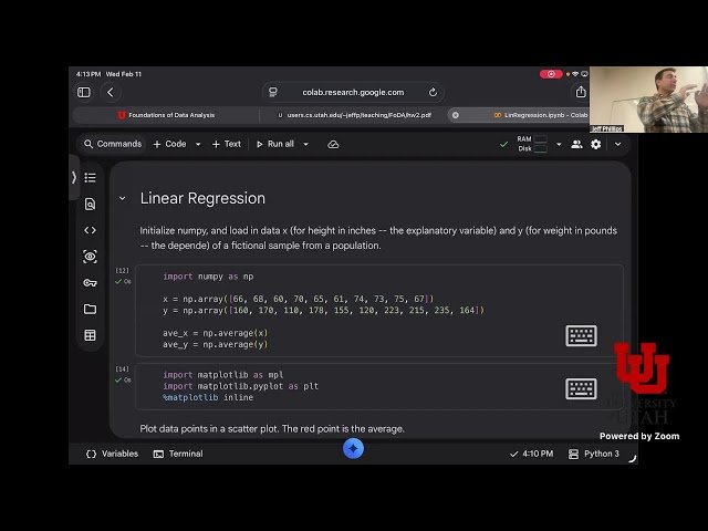 Foundations of Data Analysis - Linear Regression - Lecture 11