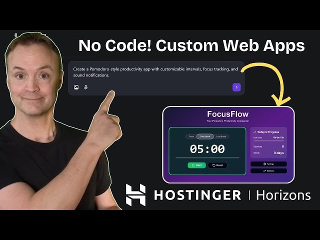 How to Create a Personalized Productivity Tool with Hostinger Horizons - No Code AI Web App Builder