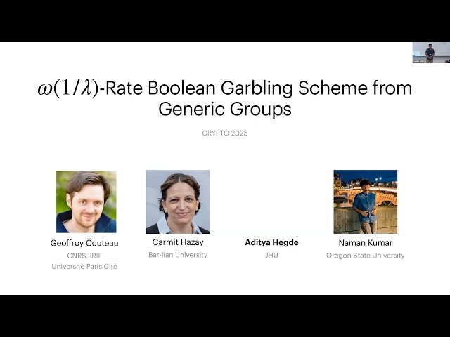 Garbled Circuits III