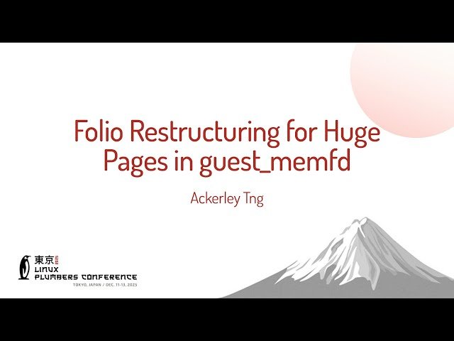 Folio Restructuring for Huge Pages in guest_memfd