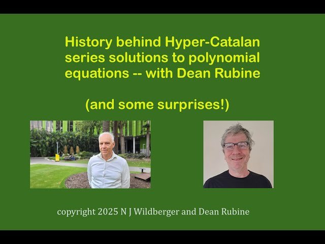Free Video: The History behind Hyper-Catalan Series Solutions to ...
