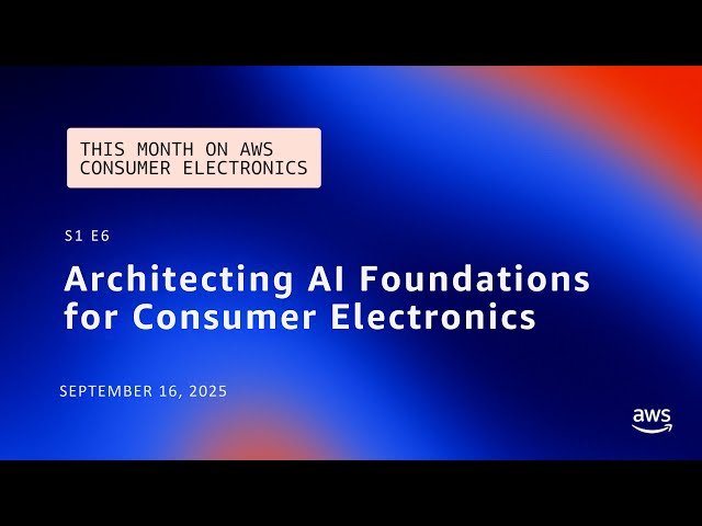 Architecting AI Foundations for Consumer Electronics
