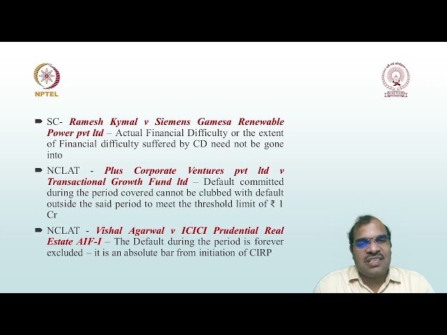 Timelines and Persons Not Eligible to Make Application Under the Insolvency and Bankruptcy Code