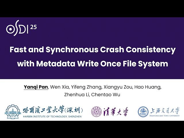 Fast and Synchronous Crash Consistency with Metadata Write-Once File System