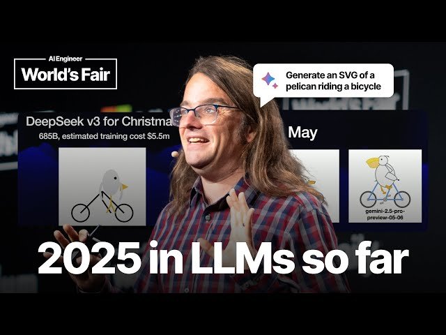 2025 in LLMs So Far - Illustrated by Pelicans on Bicycles
