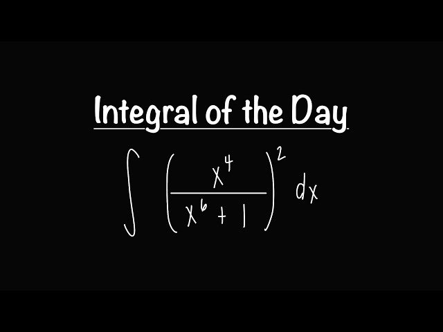 Integral of the Day - Subscriber Special Integration Problem