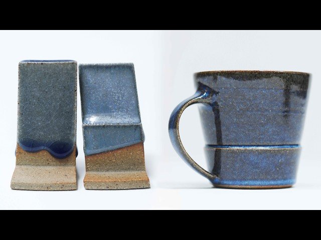 Blue Clay and Glaze Experiments - Making Pottery for the Financial Times and Nikkei