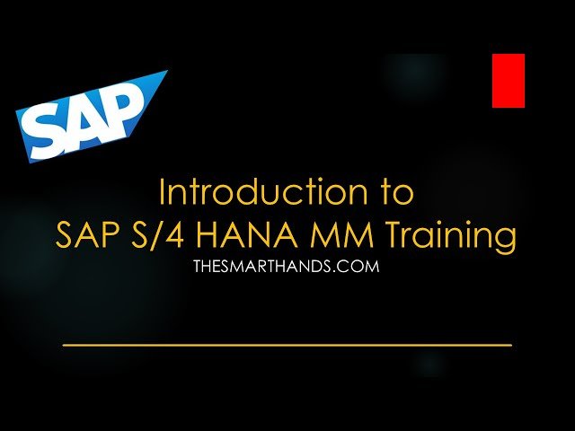 Introduction to SAP S/4HANA MM Training - Beginner's Guide to Mastering Material Management