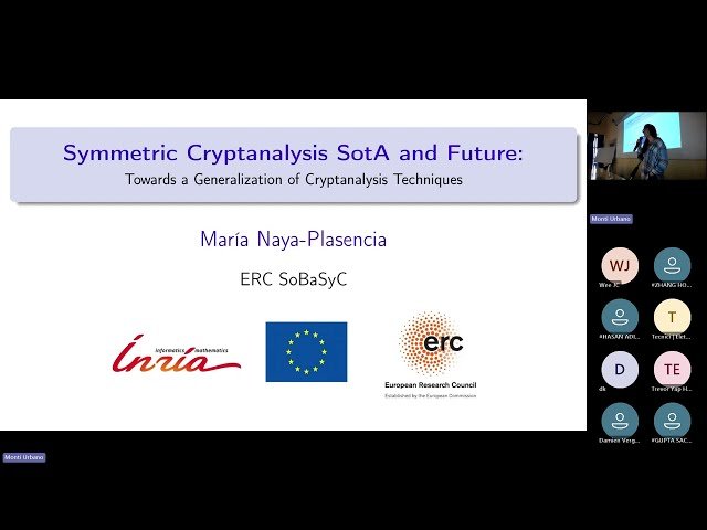 Symmetric-key Cryptanalysis Automation and Modelling Workshop - Session 3, Talk 1