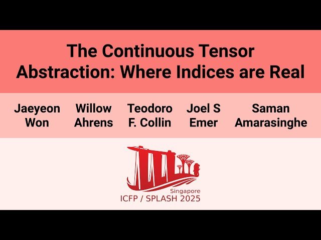 The Continuous Tensor Abstraction - Where Indices are Real