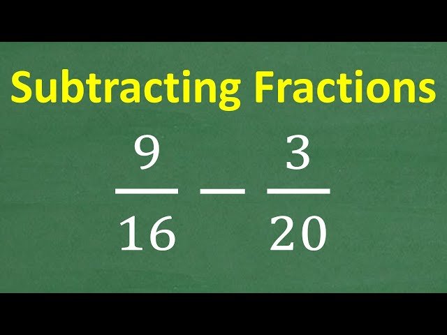 How to Subtract Fractions with Unlike Denominators - Step-by-Step Guide
