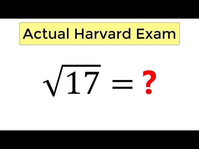 Can You Pass Harvard's Remedial Math Class?