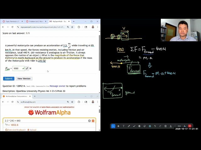 Physics 4A - OpenStax University Physics Vol 1 Chapter 5 Problems 32, 33, 35, 36, and 37