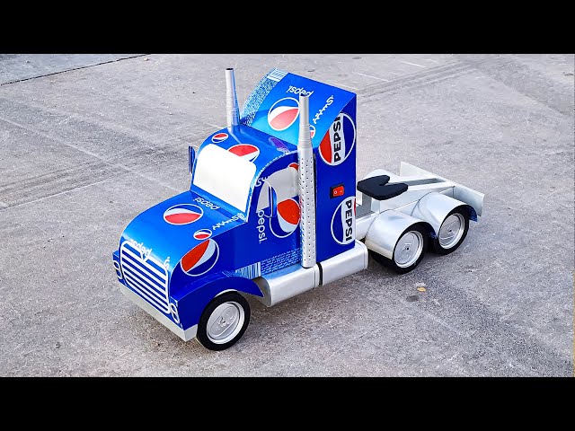 Make Amazing Truck Locomotive with Pepsi Cans - Electric Truck DIY Project
