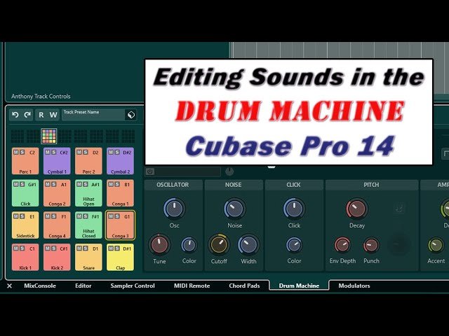 Editing Sounds in the Drum Machine - Cubase Pro 14