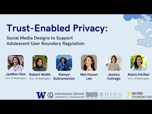 Trust-Enabled Privacy - Social Media Designs to Support Adolescent User Boundary Regulation