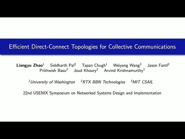 Efficient Direct-Connect Topologies for Collective Communications