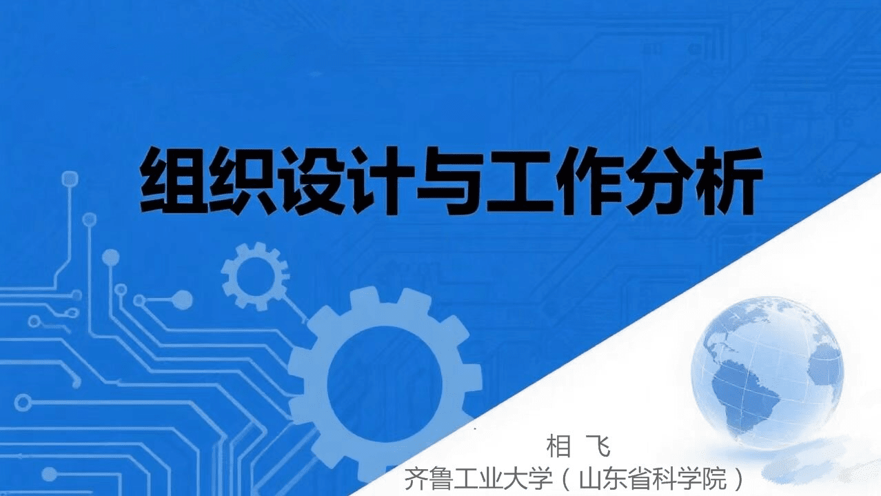 组织设计与工作分析