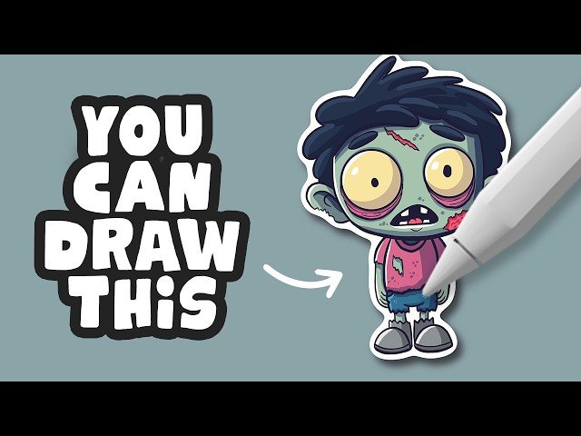 Draw This Cute Zombie in Procreate - Easy Step-by-Step Tutorial for Beginners