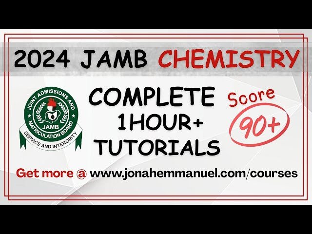 JAMB 2024 Chemistry Complete Past Questions and Answers Revision