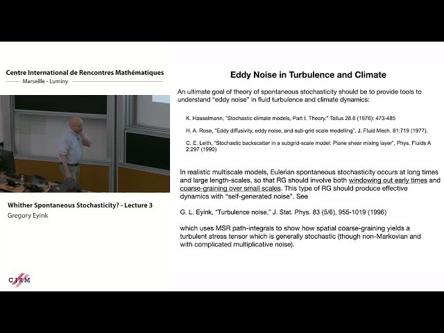 Whither Spontaneous Stochasticity - Lecture 3