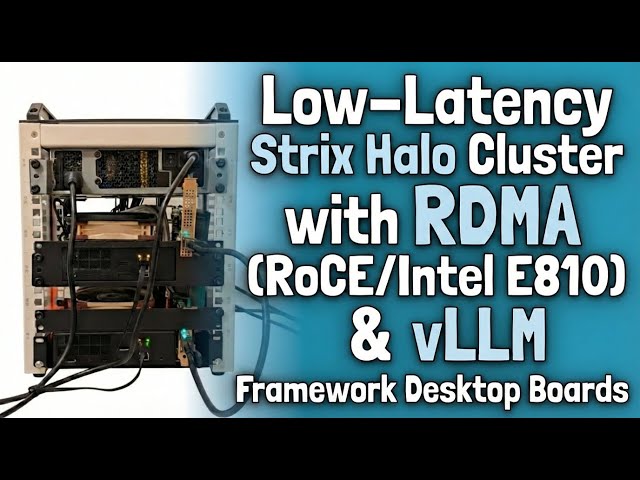 Low-Latency Strix Halo Cluster with RDMA - RoCE/Intel E810 and vLLM, Framework Desktop Boards