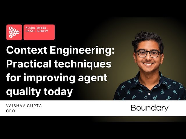 Context Engineering - Practical Techniques for Improving Agent Quality Today