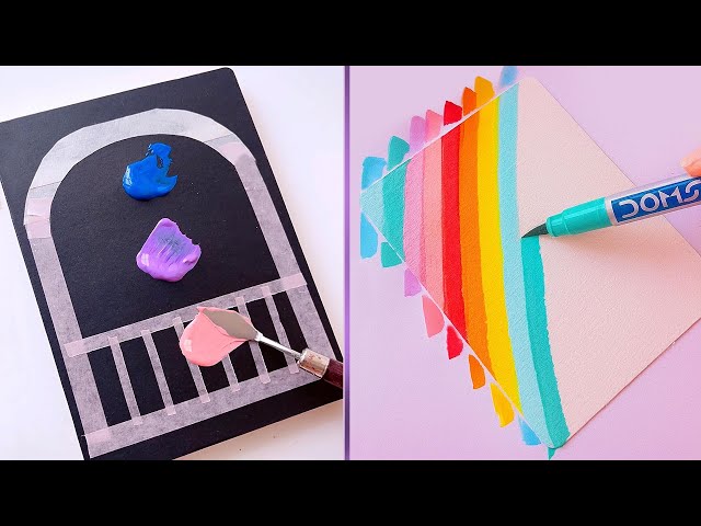 13 Easy Creative Art Hacks When You're Bored - Art Ideas - Painting for Beginners