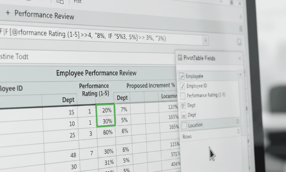 Analyze Employee Performance Using Excel Pivot Tables
