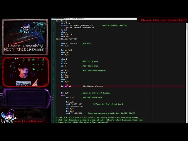 MaxTile Software Tilemap on the Spectrum NEXT - 256 Color Tiles - Z80 Lesson P97