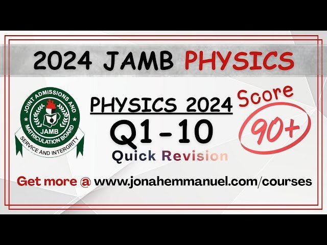 JAMB 2024 Physics Past Questions and Answers - JAMB Physics Tutorial