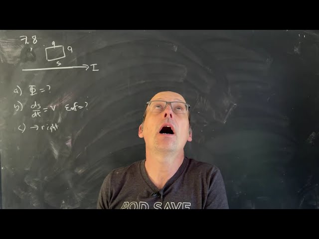 Electrodynamics - EMF Induced in Square Loop Near a Wire