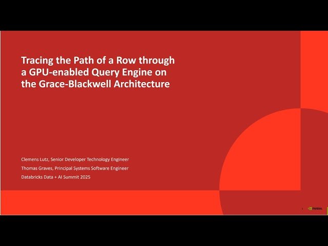 Tracing the Path of a Row Through a GPU-Enabled Query Engine on the Grace-Blackwell Architecture