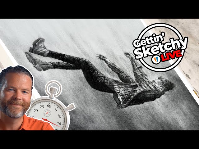 Drawing a Falling Man with Graphite - Gettin' Sketchy