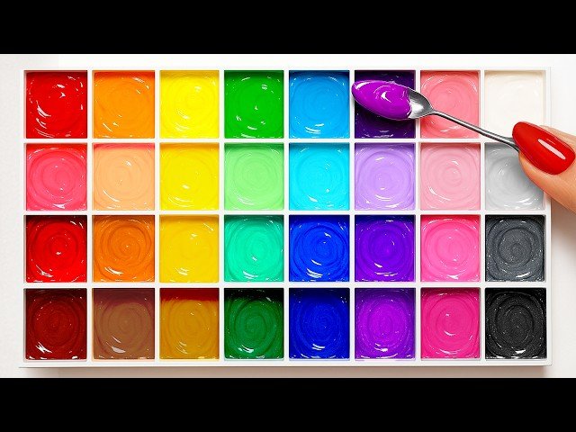 How to Create New Colors with Acrylic Paint - Satisfying Color Mixing