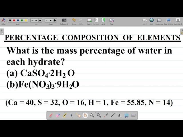 Percentage Composition of Elements in Compounds - Chemistry Test Question and Solution