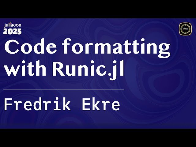 Code Formatting with Runic.jl